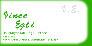 vince egli business card